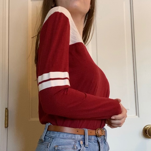 Varsity Red V Neck - Picture 2 of 3